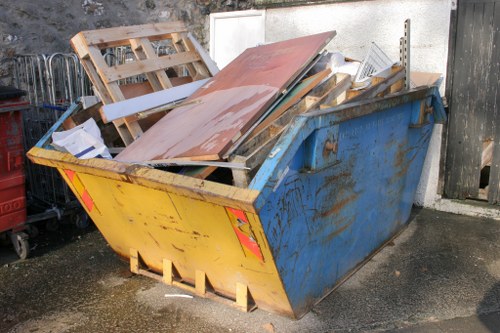 Modern landfill site managing waste in Highbury